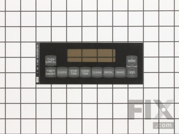 11741005-1-M-Whirlpool-WP32061901B-Clock Overlay Membrane - Black