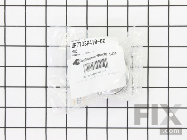 11744702-1-M-Whirlpool-WP7733P410-60-Burner Knob - Stainless Color