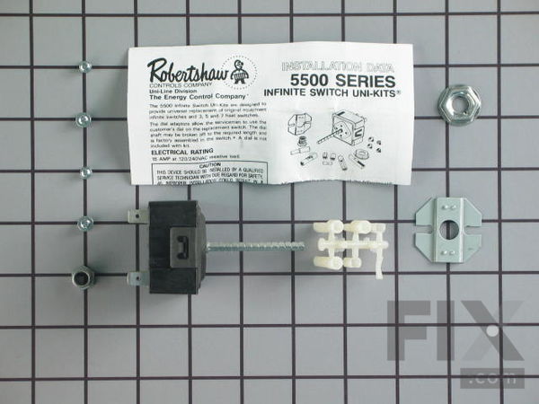 11747955-1-M-Whirlpool-WPR0702021-Burner Control Switch Kit - 8 Inch