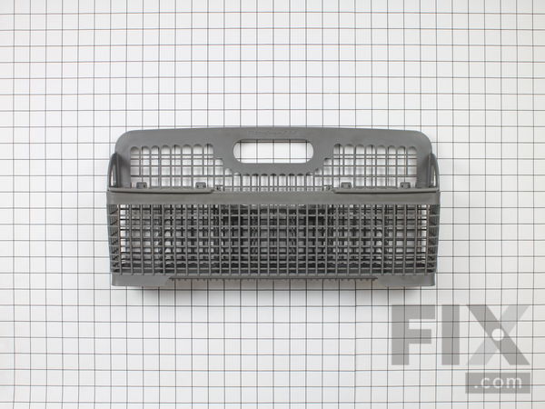 11749906-1-M-Whirlpool-WPW10190415-Dishwasher Silverware Basket Gray