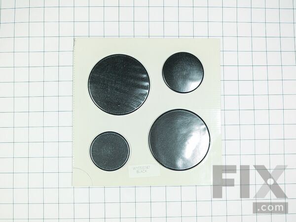 11752399-1-M-Whirlpool-WPW10300347-Burner Cap Kit - Black