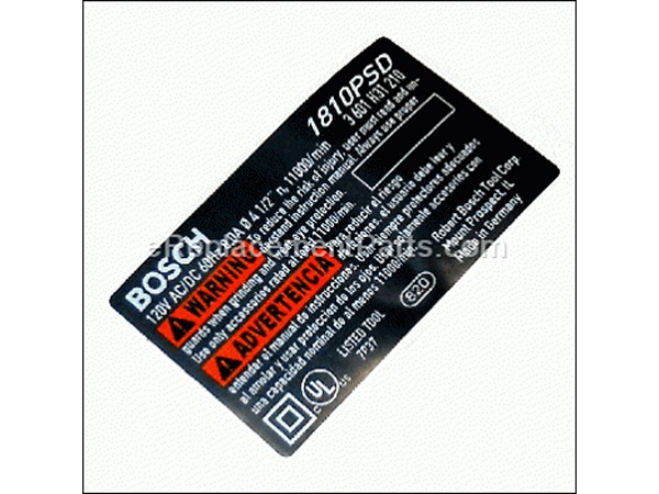 11790451-1-M-Bosch-1601118K44-Nameplate
