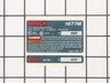 Nameplate – Part Number: 2610911457
