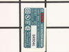 Nameplate – Part Number: 2610927972