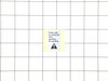 Label, Caution Plate H – Part Number: X505003600