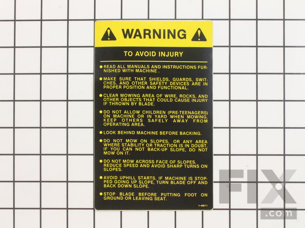 11837365-1-M-Snapper-7016971YP-Decal, Warning, Instruction
