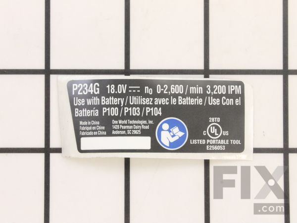 11860418-1-M-Ryobi-940488345-Label Data P234g