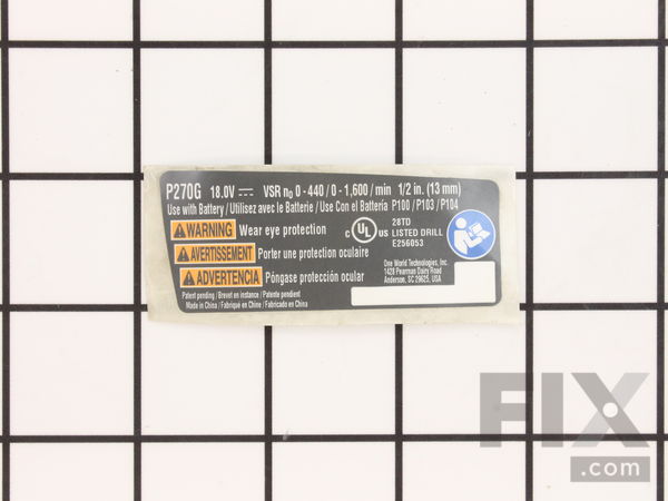 11860703-1-M-Ryobi-941488003-Data Label