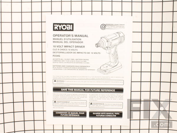 11861009-1-M-Ryobi-988000652-Manual Operators P234g
