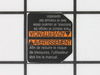 Spanish/French Warning Label – Part Number: 10-20-2845