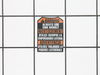 Side Handle Warning Label – Part Number: 10-20-4344