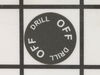 "Drill-Off" Label (1) – Part Number: 10-98-0225