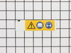 Caution Label – Part Number: 073-62899-80