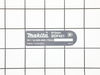 Name Plate – Part Number: 862617-5