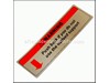 Warning Label – Part Number: 726847