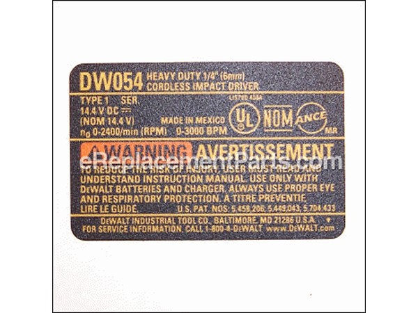11927875-1-M-DeWALT-616538-04-Nameplate