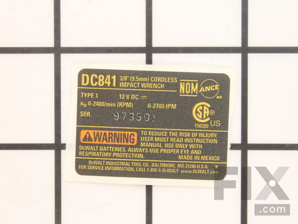 11928206-1-M-DeWALT-650674-00-Nameplate