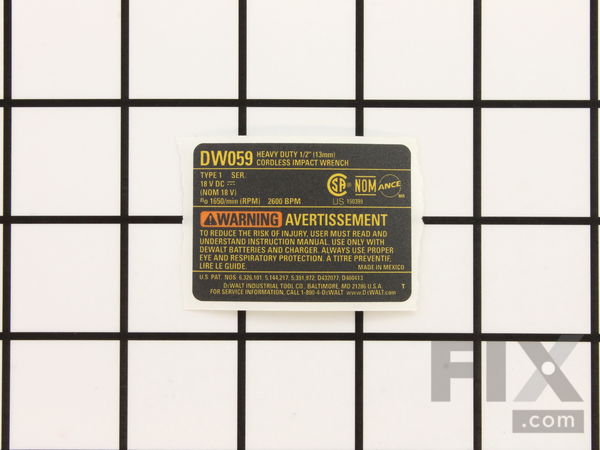 11928227-1-M-DeWALT-659507-00-Nameplate