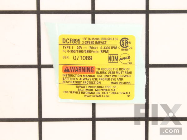 11929450-1-M-DeWALT-N098122-Name Plate