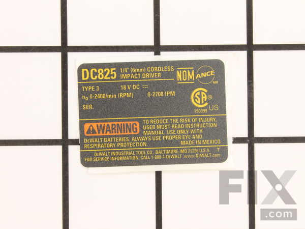 11929477-1-M-DeWALT-N120601-Nameplate