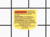 Warning Label – Part Number: N138593