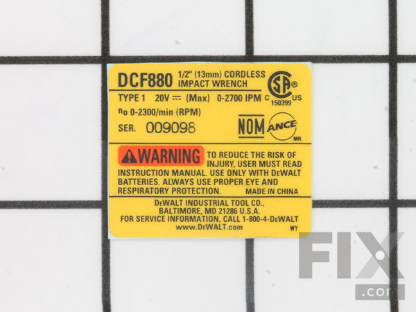11929580-1-M-DeWALT-N174882-Rating Label