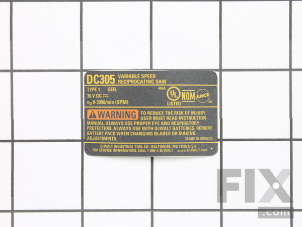 11929626-1-M-DeWALT-N235579-Nameplate