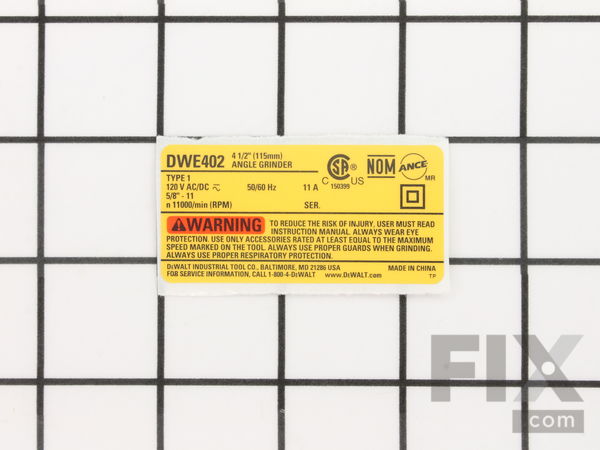 11929749-1-M-DeWALT-N392572-Rating Label