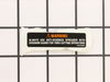 Warning Label – Part Number: 1350997