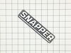 Decal-Snapper, 7.28" Molded Logo, White Ltr`S. & Stripe – Part Number: 7024905YP
