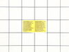 LABEL WARNING FR/SP – Part Number: N499162