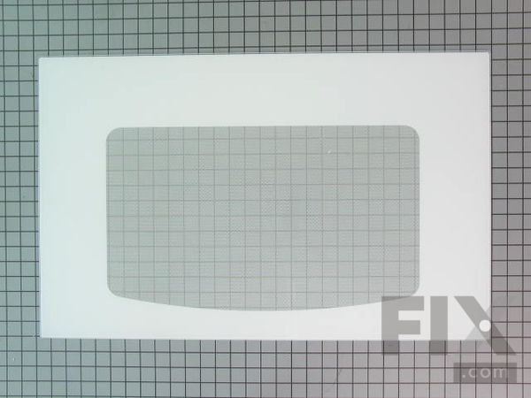 1481665-1-M-GE-WB57K10110        -Outer Oven Door Glass - White