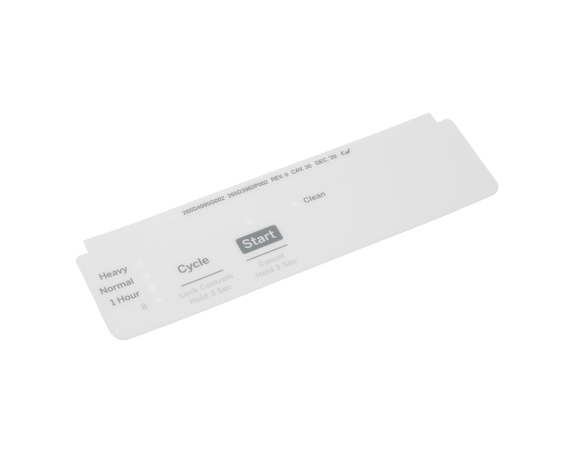 16219742-1-M-GE-WD34X27842-WHITE CONTROL PANEL OVERLAY