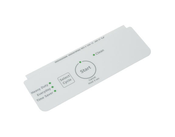 16219754-1-M-GE-WD34X27924-WHITE CONTROL PANEL OVERLAY