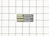 Warning Label (Extension Fence) – Part Number: 089041016903