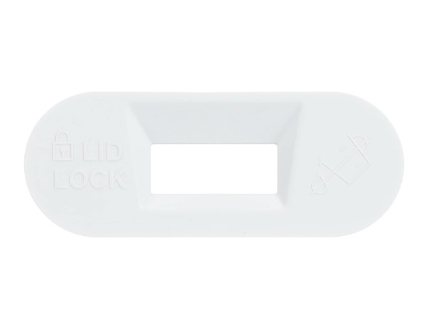 16555327-1-M-Whirlpool-W11545554-LID LOCK BEZEL - WHITE