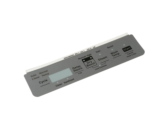 16618985-1-M-GE-WD34X29863-GRAY CONTROL PANEL OVERLAY