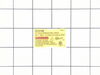 Rating Label – Part Number: N592424