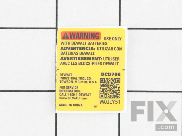 16688543-1-M-DeWALT-N611305-Warning Label, Usn
