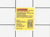 Warning Label, Usn – Part Number: N611305