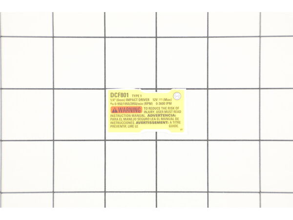 16688666-1-M-DeWALT-N630199-Label Rating Dcf801(na
