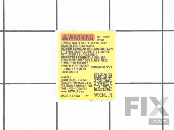 16689309-1-M-DeWALT-N765222-Serial Number Label