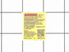 Serial Number Label – Part Number: N765222
