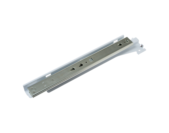 16729810-1-M-GE-WR72X39425-White Freezer Lower Basket Slide And Bracket (Left Side)