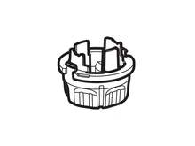 Bump Knob Lib Red – Part Number: 731-09582-A-49