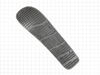 Pad for left hand footrest, stainless steel – Part Number: 532181440