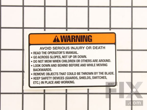 18607010-1-M-Murray-7046357YP-DECAL, WARNING