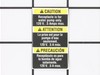 PUMP RECEPTACLE LABEL – Part Number: 000941001020