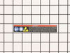 WARNING LABEL – Part Number: 079006005902