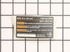 DATA LABEL – Part Number: 089037004904